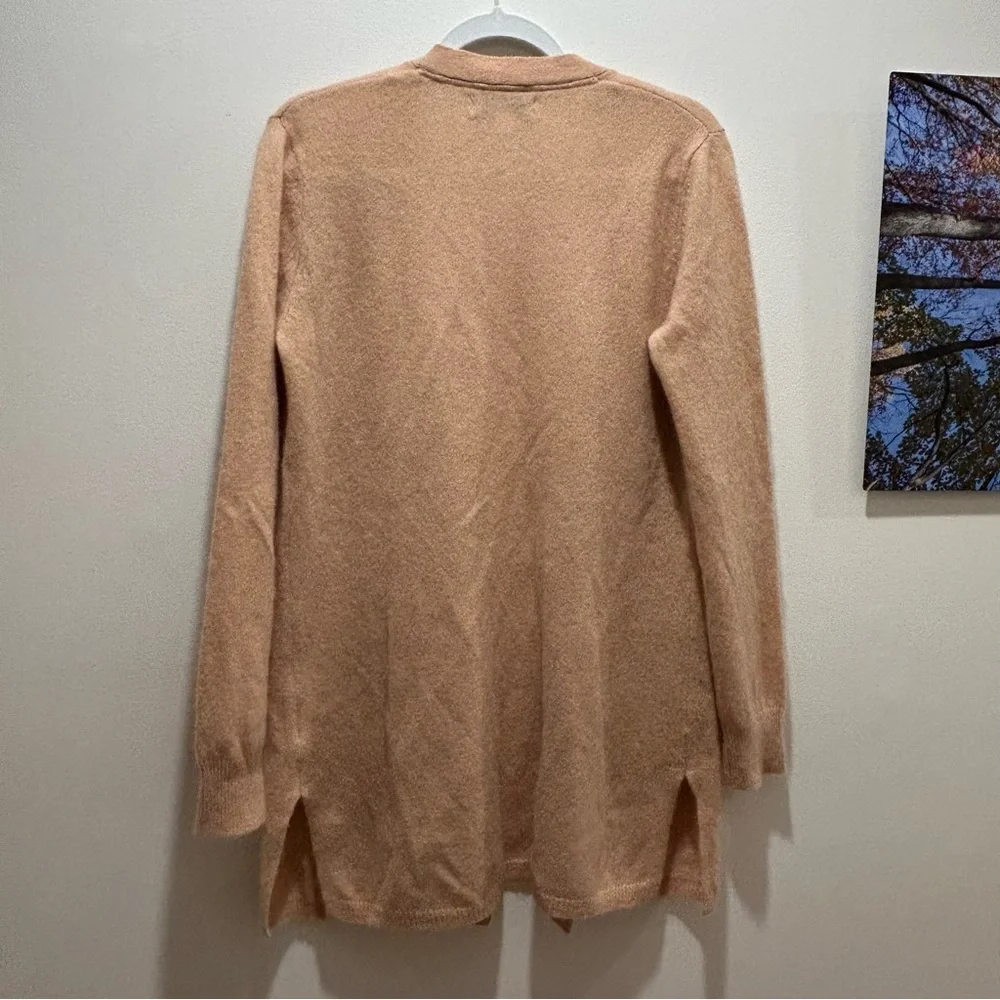 Magaschoni Cashmere Tan Long Cardigan Sweater - Medium - Picture 5 of 11